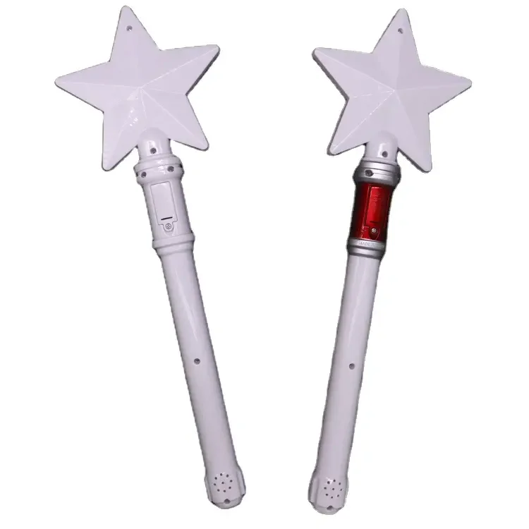 LED Flashing Light Up Star Wand with American Flag Printing for July of 4th