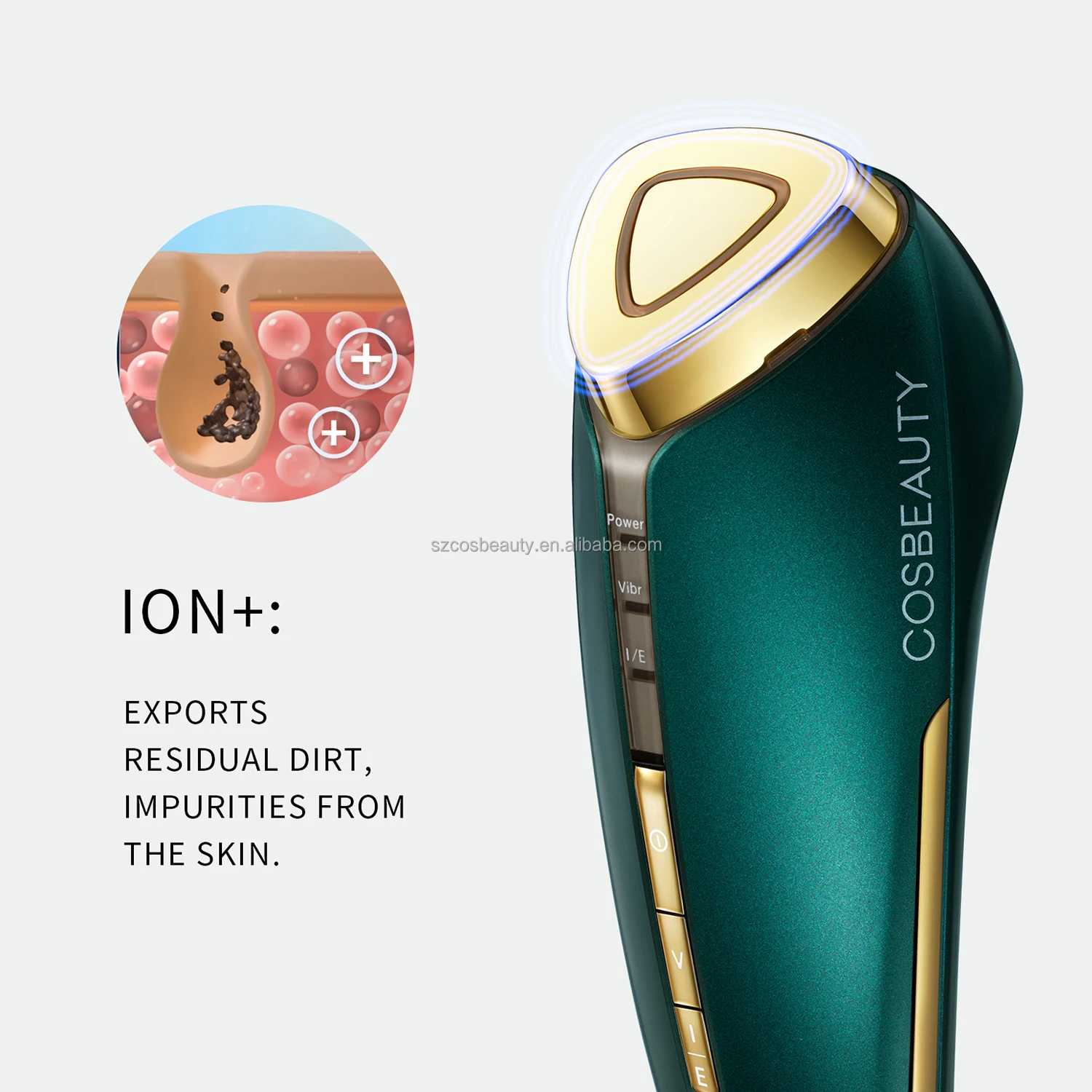 COSBEAUTY Горячий Холодный косметического ухода за EMS Лифт Массажер Уход за кожей лица Лифт подтяжки кожи Вибрационный Электрический массажер для лица