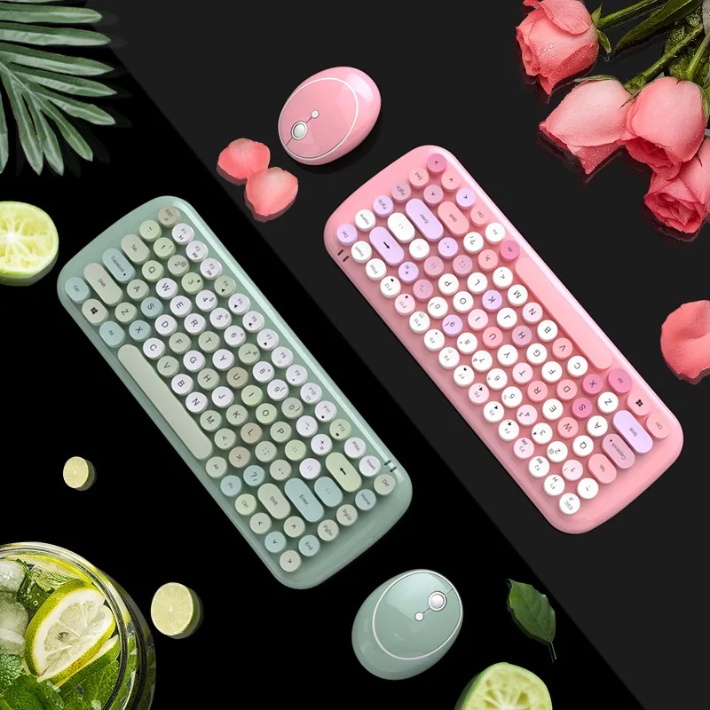 MOFii CANDYRetro круглая шляпа стимпанк Набор клавиатуры и мыши для ноутбука офисные игры игровая клавиатура мышь 82 раскладки
