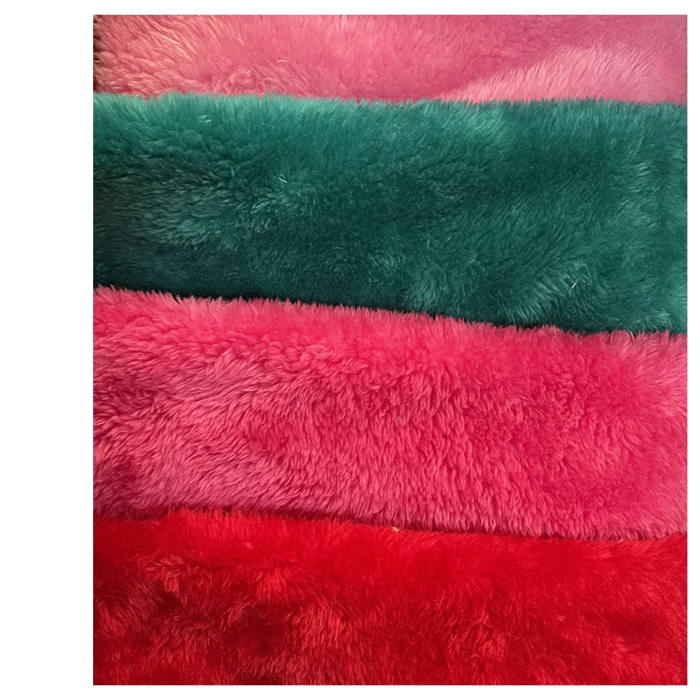 factory price 100 polyester double sided minky dot plush fabric