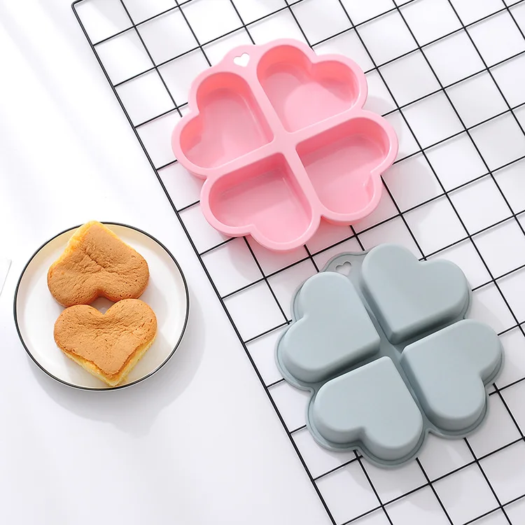 Eco-friendly material kitchen household love tools 4 oven utensils baking cake molds