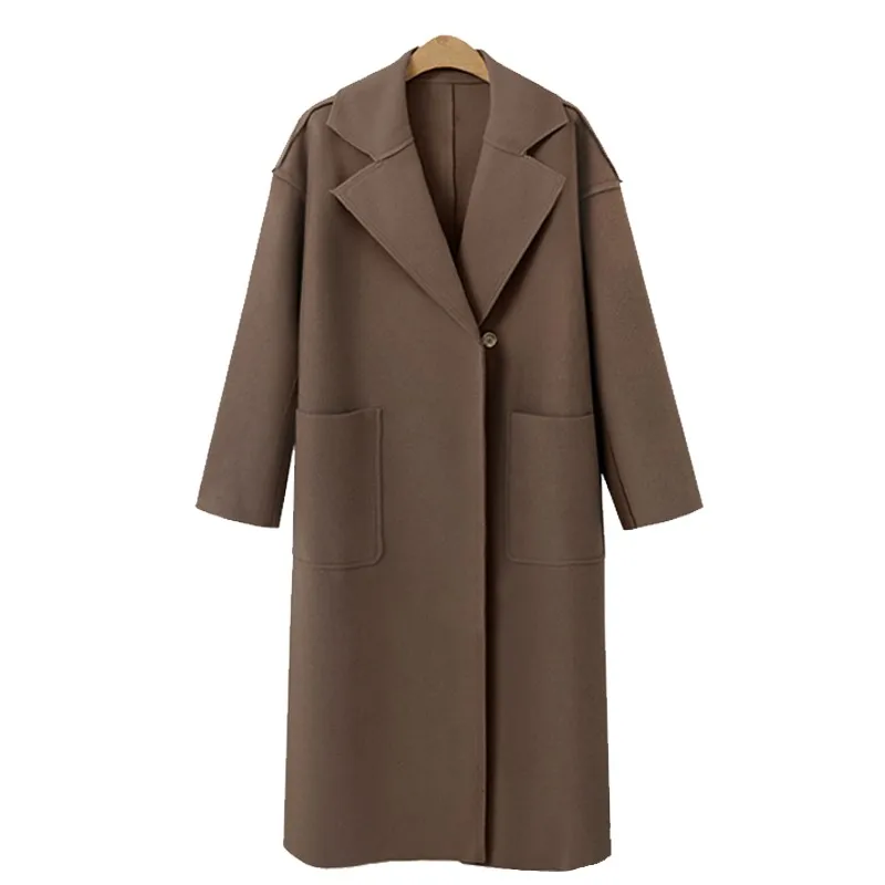 FLULU Autumn Winter Suit Blazer Women 2018 Casual Formal Wool Coat Elegant Work Office Lady Long Sleeve Blazer Mujer Outerwear