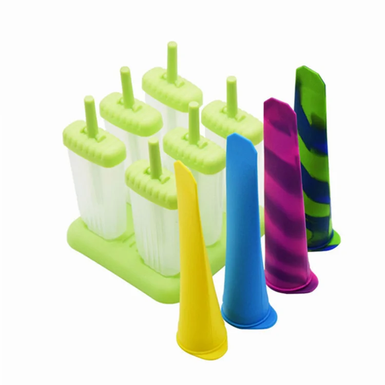 Colorful Candy Color Popsicle Mold/Ice Cream Pop Maker Plastic Ice Lolly Moulds