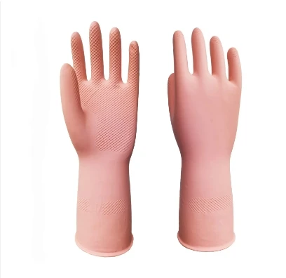 2024 New Latex household dishwashing gloves Clean non-slip thick rubber gloves for contact with food rubber gloves
