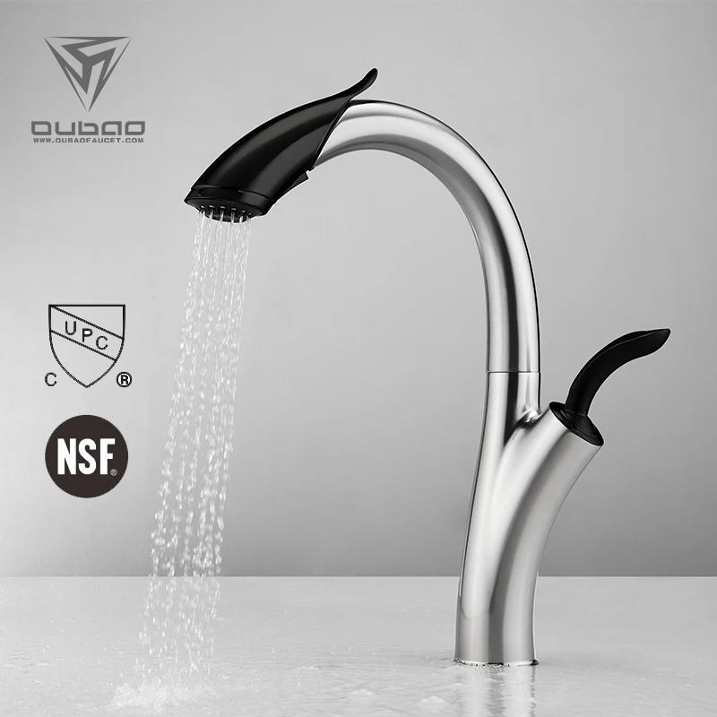 Chinese Factory Unique Chrome cUPC upc nsf 61 9 kitchen faucet flexible Pull Down Kitchen Sink Water Faucets