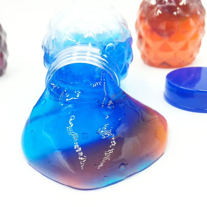 Красочные талисманы Дети слизь тыквы безопасный стресс рельеф clear clitter глина шпаклевки слизь игрушечные лошадки