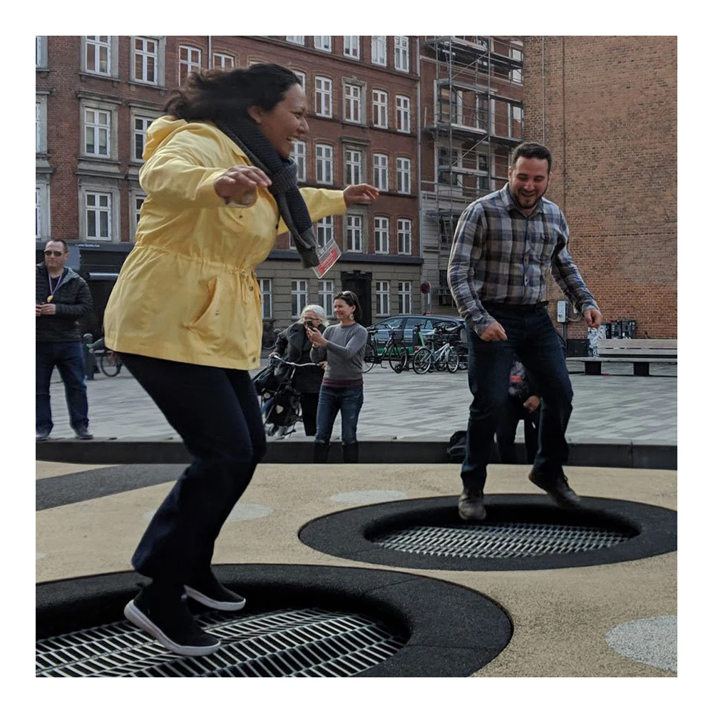 Wholesale Outdoor Garden Round Bungee Jumping Square Mini Fitness Inground Trampoline