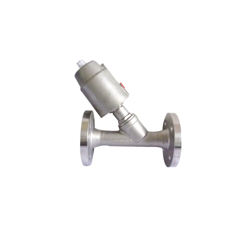 All Stainless Steel Flange Piston Pneumatic Angle Seat Valve Control Valve Oil Water Gas Filling Equipment Gate General