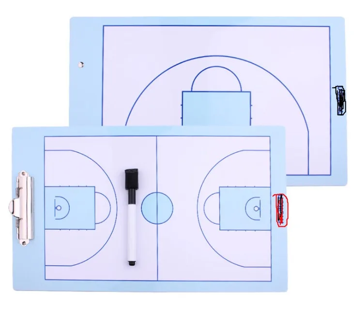 
PVC white custom design sports training coach basketball dry erase board 