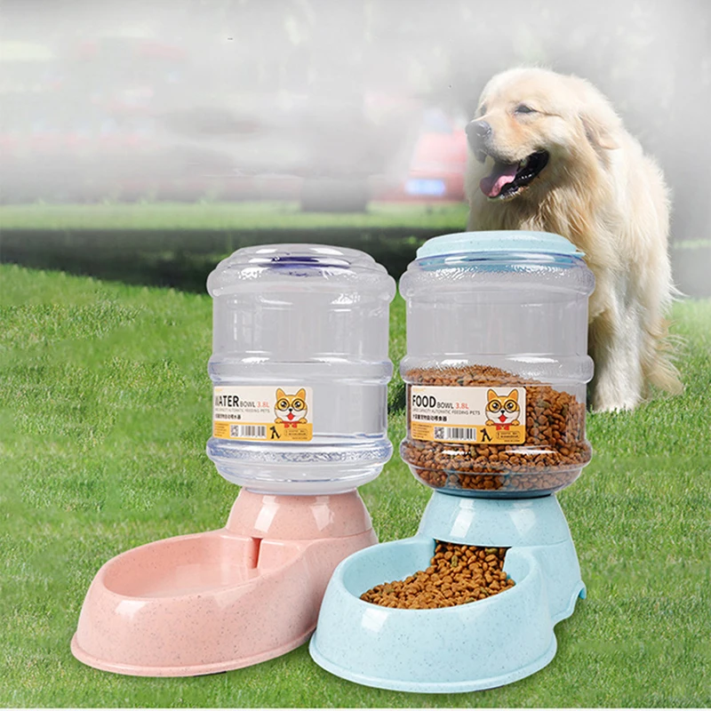 Saiji premium dumping prevention pet food drinking fountain bpa free automatic water dispenser for dogs