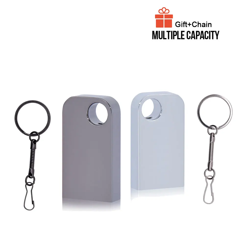 Mini Metal USB 2.0 3.0 Zinc alloy Flash Drive with Keychain Thumb Drive Water Proof Mini USB Stick  Pendrive