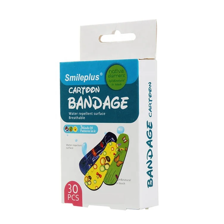 OEM services cartoon printing custom baby band aid  Medical Custom Printed Color Logo Band Aids Design