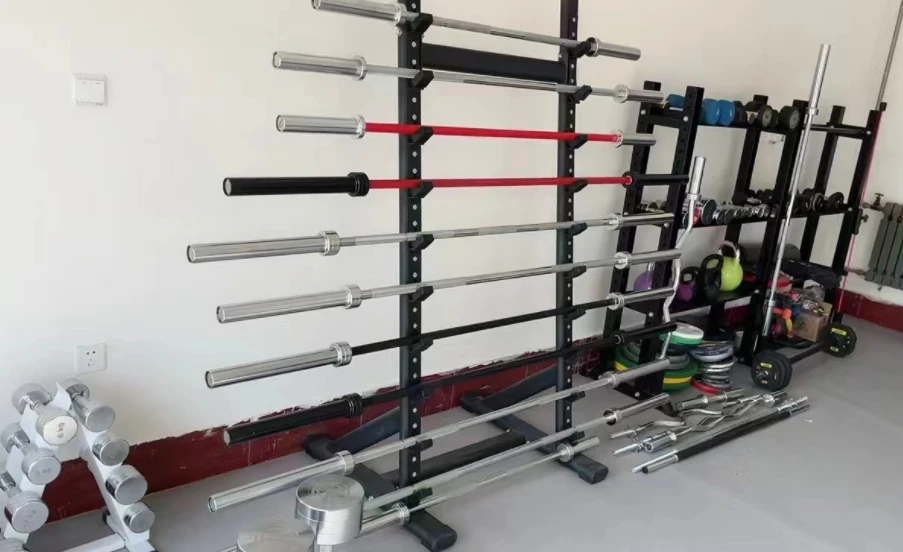 2024 High Quality Wholesale Gym Barbell Rack Wall Mounted 8 Pieces Ob Barbell Rack Horizontal Bracket