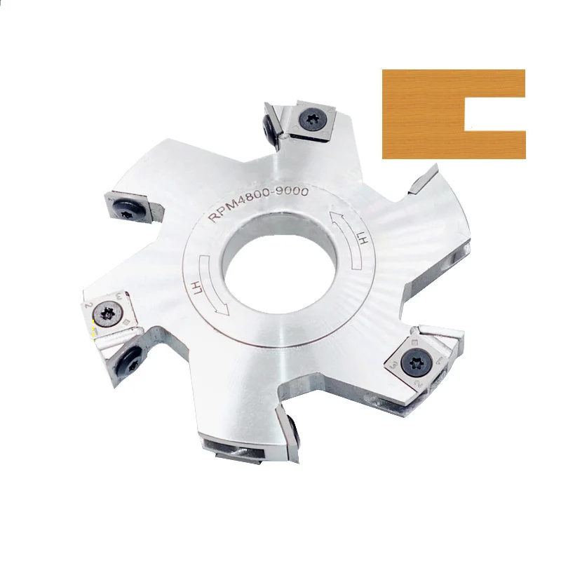 LIVTER Tungsten Grooving Cutter Head Woodworking Milling Cutter with Carbide Inserts