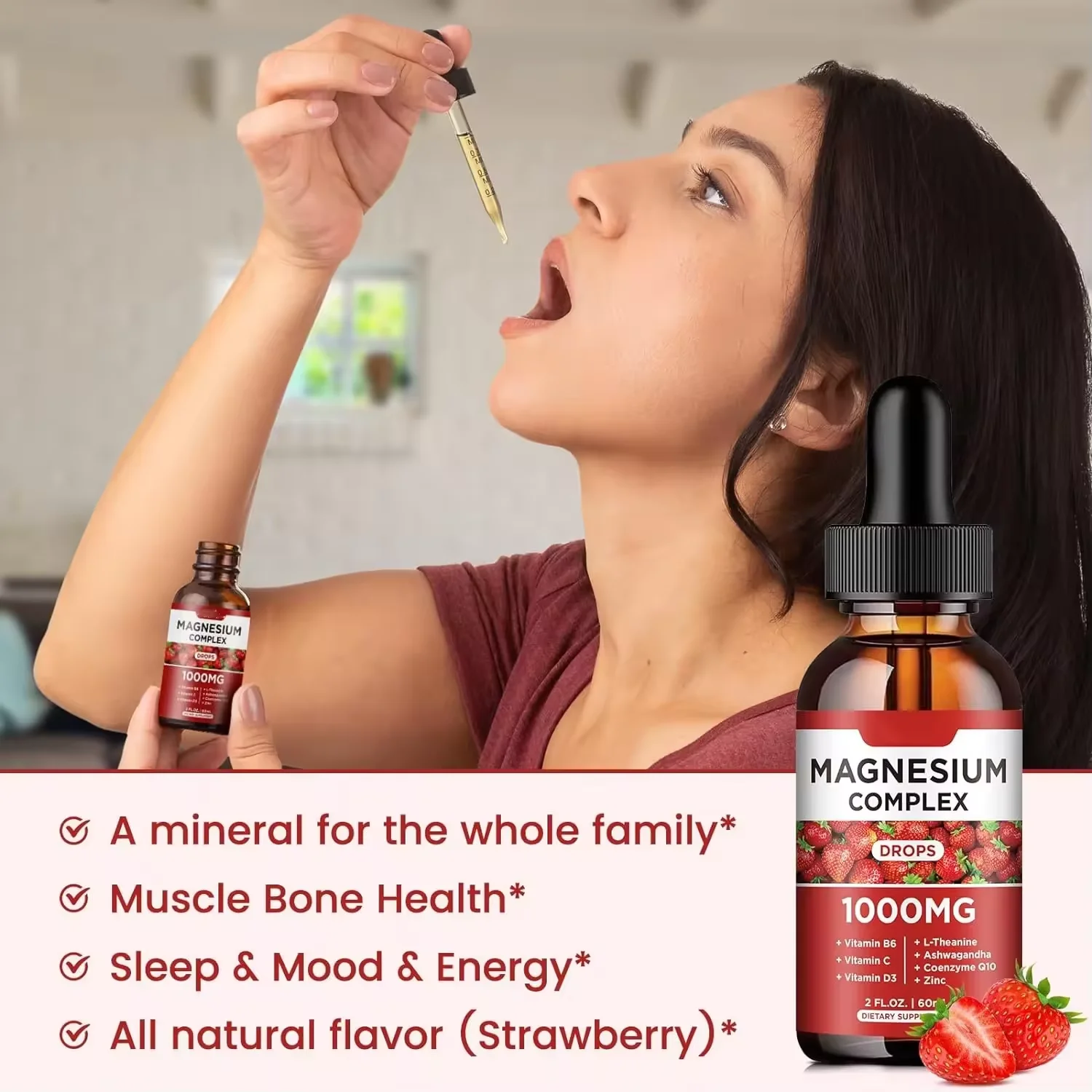 OEM  Private Labels High Quality Triple Glycinate Blend Citrate Magnesium Complex Supplement Liquid Drops