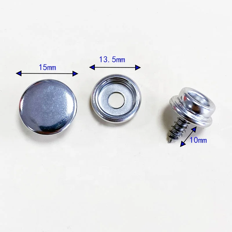 Stainless Steel Marine Boats Canvas Tent Yacht Screw Stud Snap Button Canvas Cover Snap Button Fastener