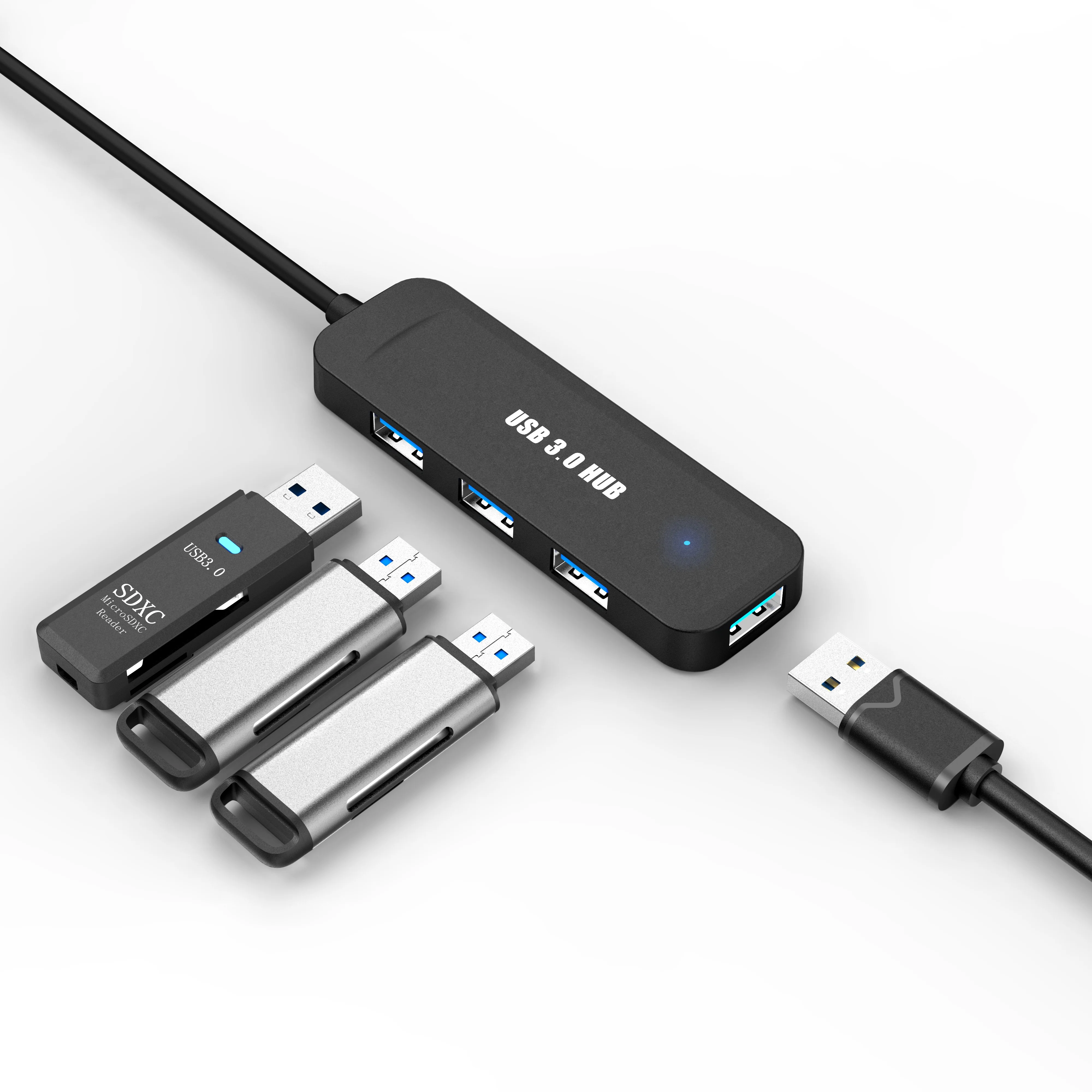 
CE FCC Rohs USB 3.1 to 4 ports USB Hub Type C to USB 3.0 Hub Electronics Accessories 