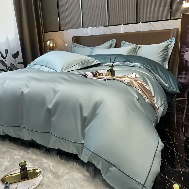 Factory Wholesale Luxury design cheap 100% cotton stain embroidery bed sheet hotel bedding set duvet cover pillowcase flat sheet