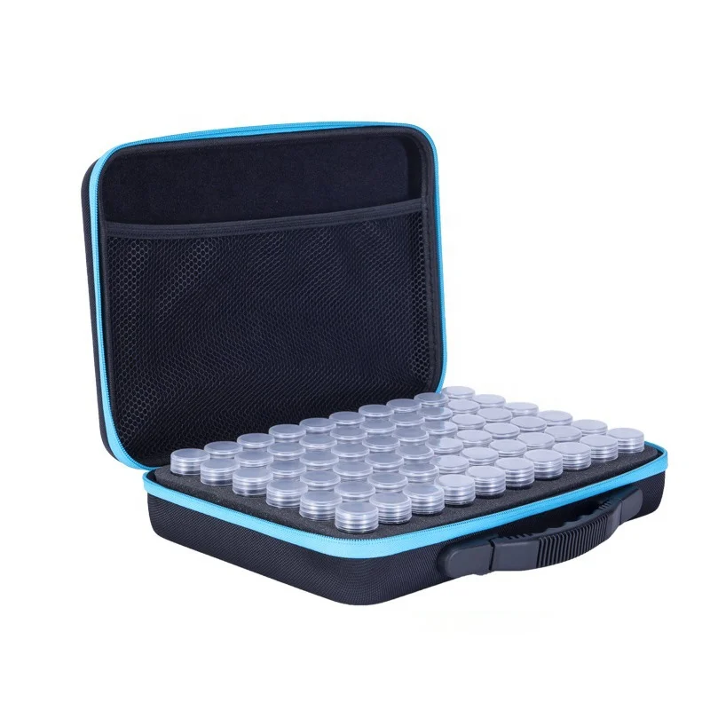 plastic eva essential oil storage carry case 15ml eva hard shell case cosmetic pouch bag for 60pcs oil bottles