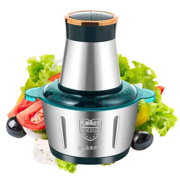 Meat grinder bowl home automatic electric machine chopper yam pounder 2, switches slicers/
