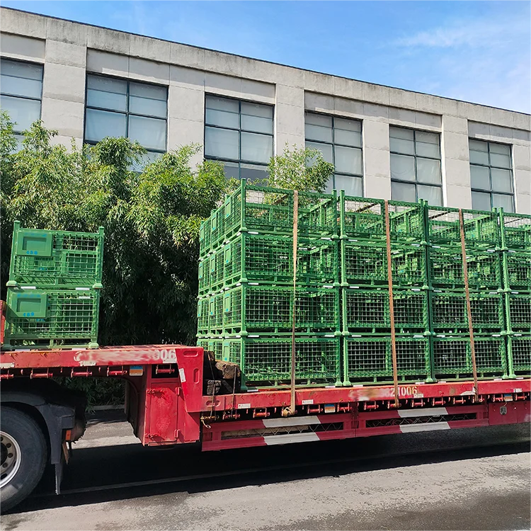 CASE CARTER OEM 0.5-2T Heavy Duty Industrial Stackable Pallet Box welded folding stacking mesh metal cage