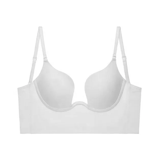 Hot Sale Cross Beauty Back Low Cut Ladies Bra Push Up Sexy Women Seamless Bra