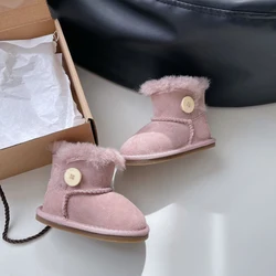 Customization High Quality Waterproof Wool Ankle Boots Warm For Child Brands Custom Fur Snow Boots For Children
