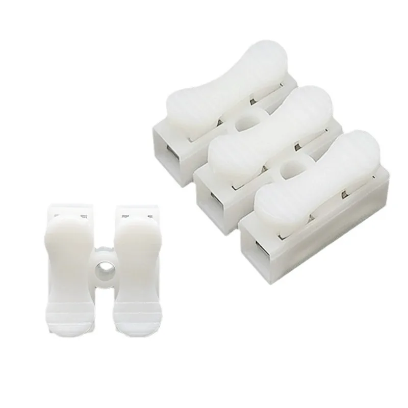 CH-2 Quick Press Wiring Terminal Lighting Fixture 2-Position Terminal Block Self-Locking Quick Connect Clip