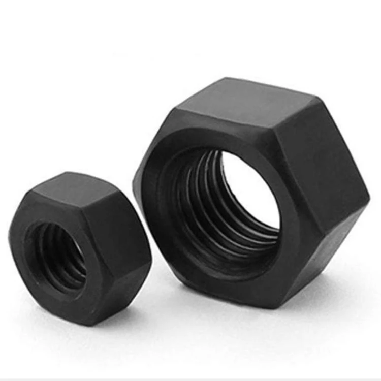 Black color high strength hex nut custom sizes made in China