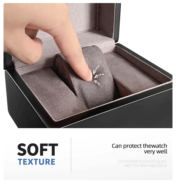 2024 New Style Custom luxury packaging watch box display pu leather wooden watch gift case for travel watch boxes