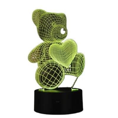 Bear Poker 5 Color Led Night Lamps For Kids Touch Led Usb Table Lampara Lampe Baby Sleeping Nightlight Valentines Day Gift