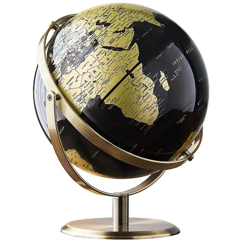 Creative Metal Stand Multilingual World Globe Geography Office Home Decoration Ornament Globe