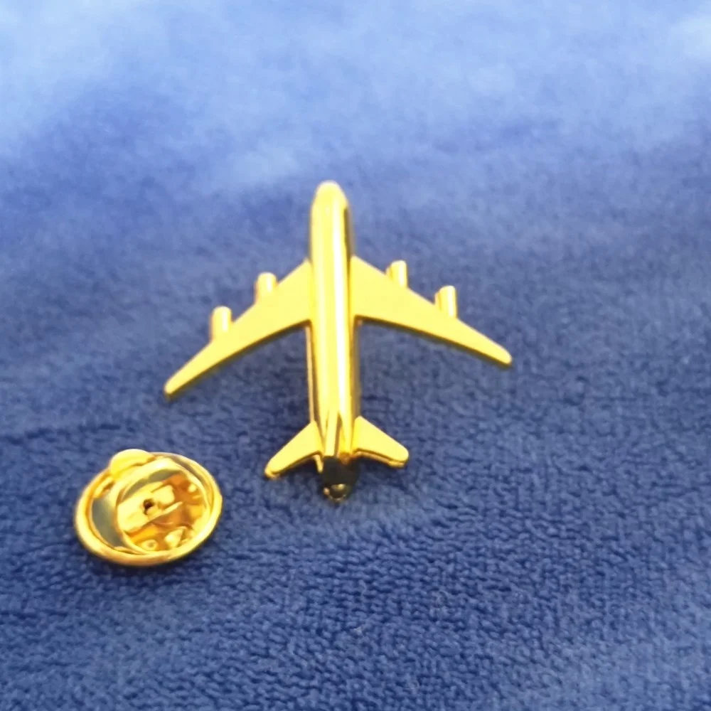 Aviation Gifts Garment Decoration Metal Badge Custom Alloy Metal Boeing Airplane Lapel Pin