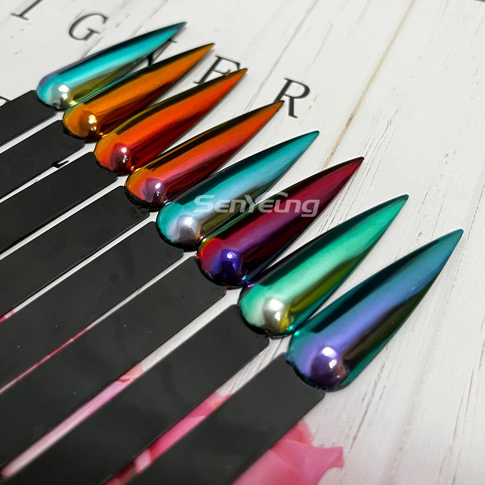 Super Fine Chameleon Transparent Color Shift Loose Powder for Lacquer Nail Polish