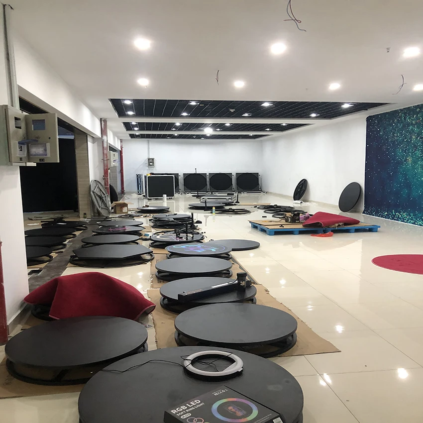 360 Photo Booth стеклянный баллон светодиодной кольцевой светильник для тележки камеры спин стенд