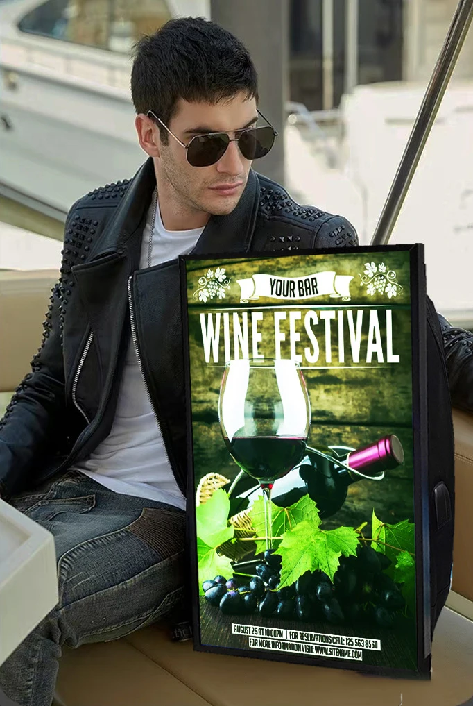 Наружная электронная реклама, ЖК-экран, светодиодный рюкзак, человеческий рекламный щит, Цифровая рекламная вывеска