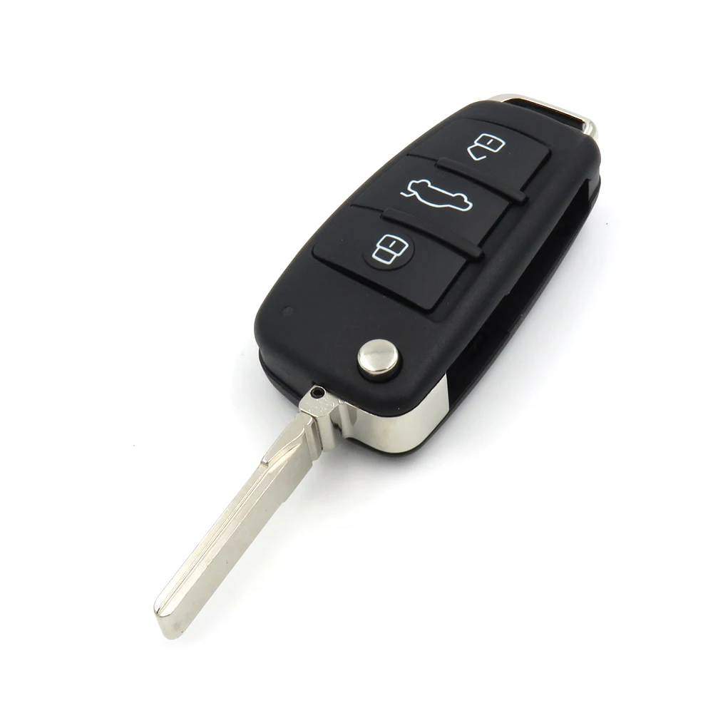 3 Button Car Filp Key Blank Cover Replacement Remote Key Case for A-udi A2 A3 A4 A6 A6L A8 Q7 TT