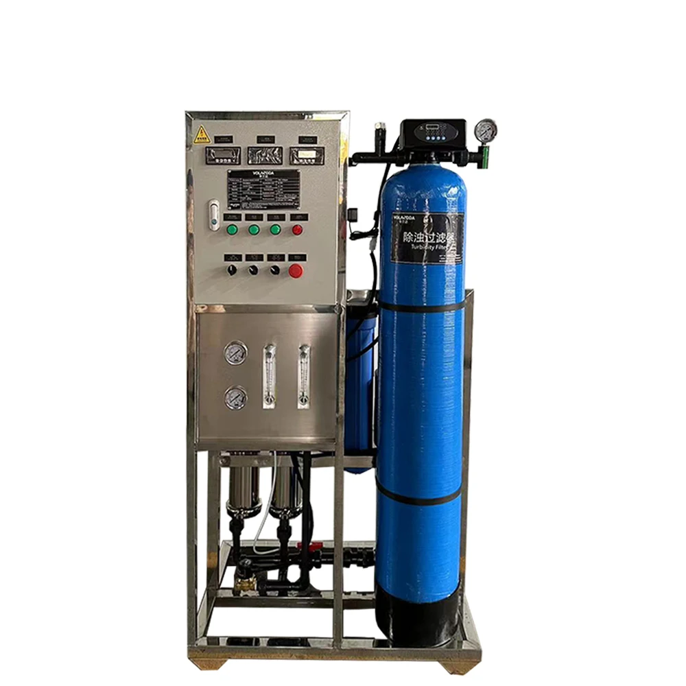 500Lph Reverse Osmosis Purifying Machine Salt Water Treatment System ro filter system borehole water desalination system