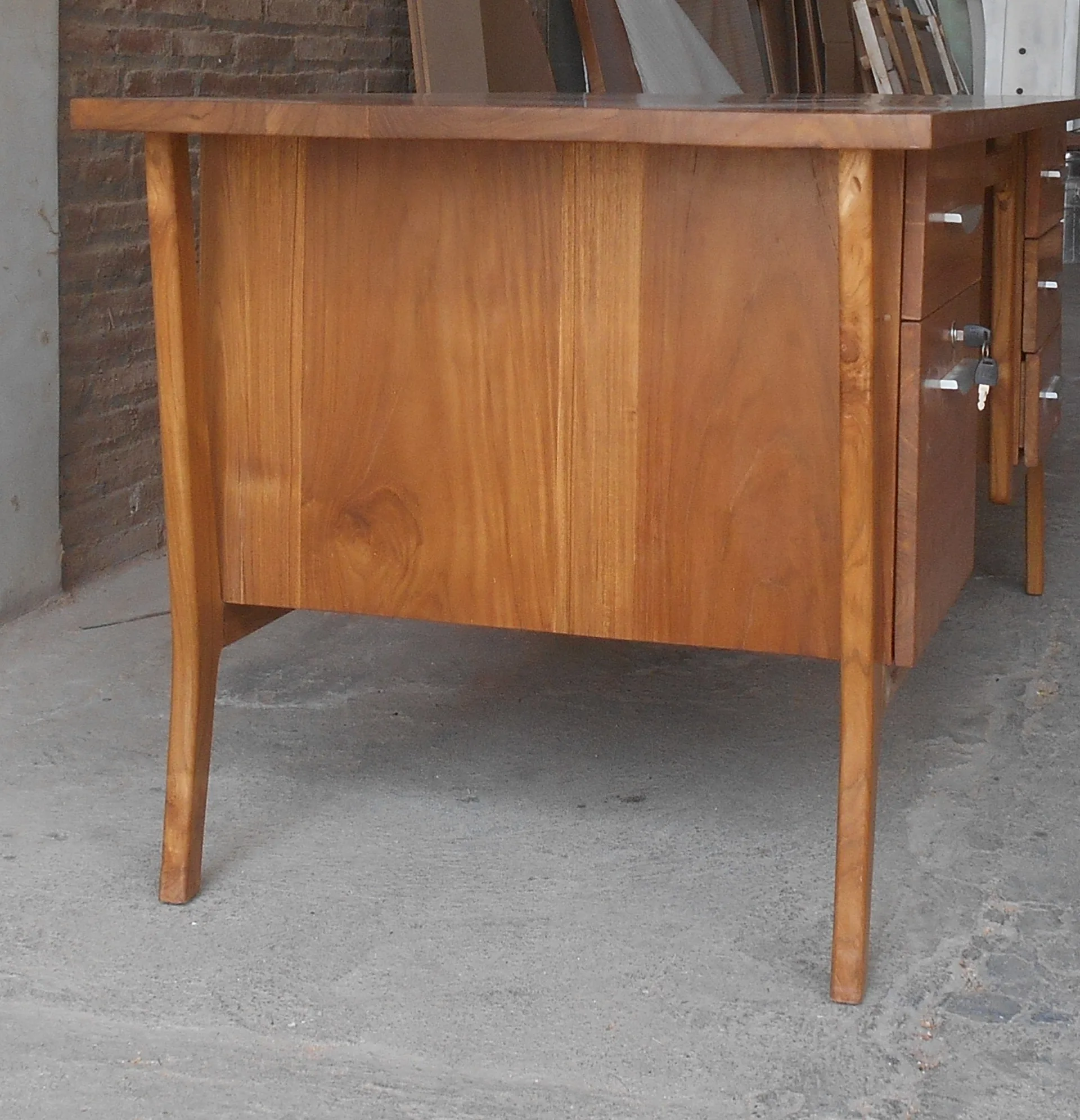 Retro Modern Teak Wood Desk Furniture