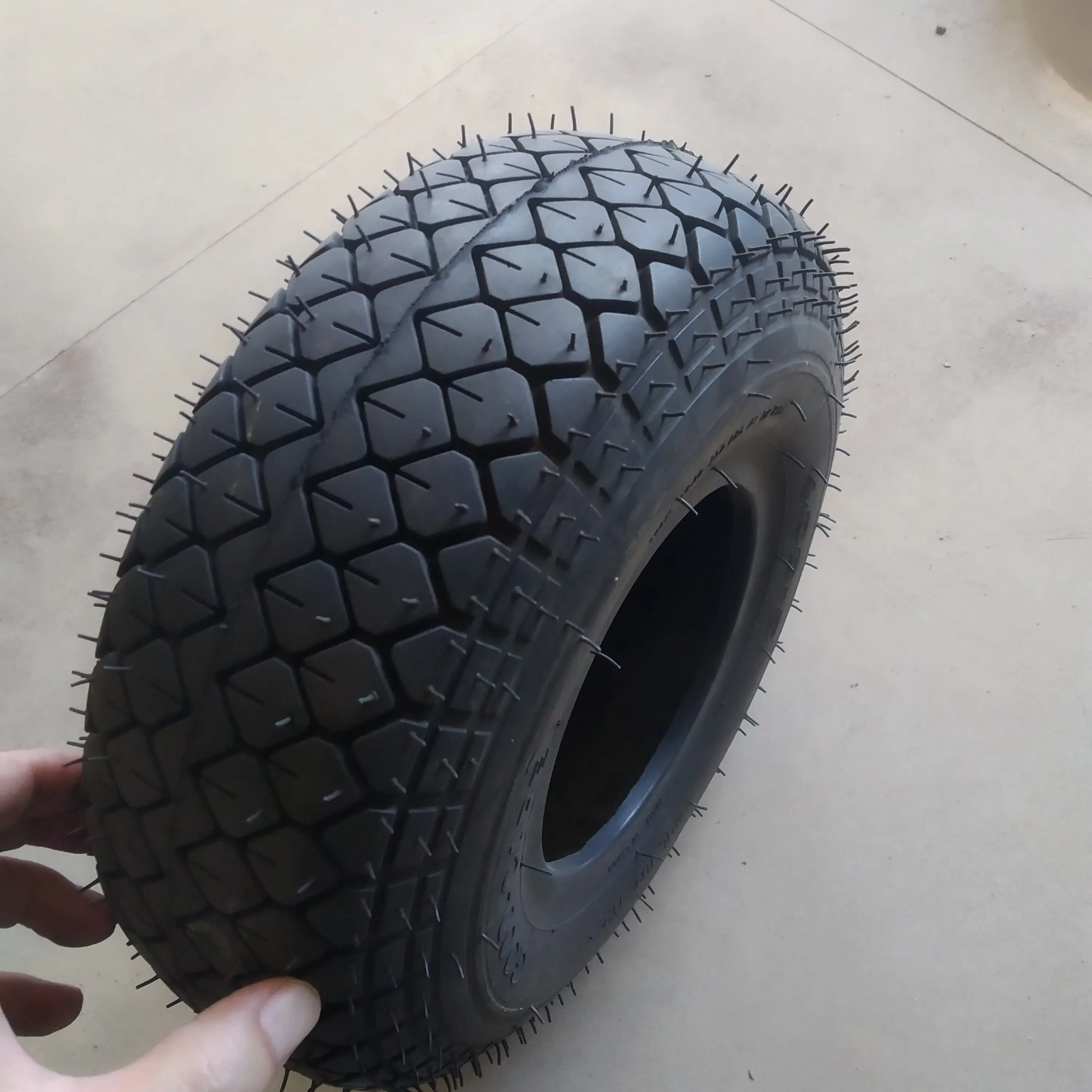 4.10/3.50-4 Scooter Tires Replacement Inflatable Wheel for Garden Wagon Beach/ Golf Cart Pressure Washers Trailer Dollies