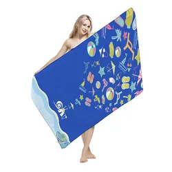 Custom Print Bath Towel BSCI Custom 100% cotton Digital Printing Logo Beach Towel