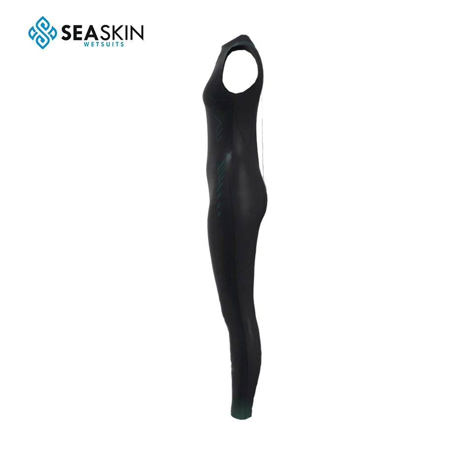 Seaskin 2mm Trisuit Sleeveless Smooth Skin Triathlon Wetsuits For Cycling Swimming
