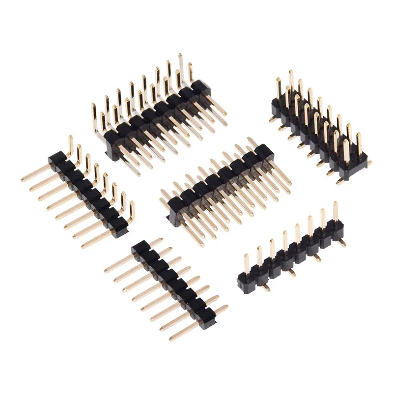 TAIHUA 2.54mm pitch double rows pin header 2*9pin 2*40pin smt pin header connector