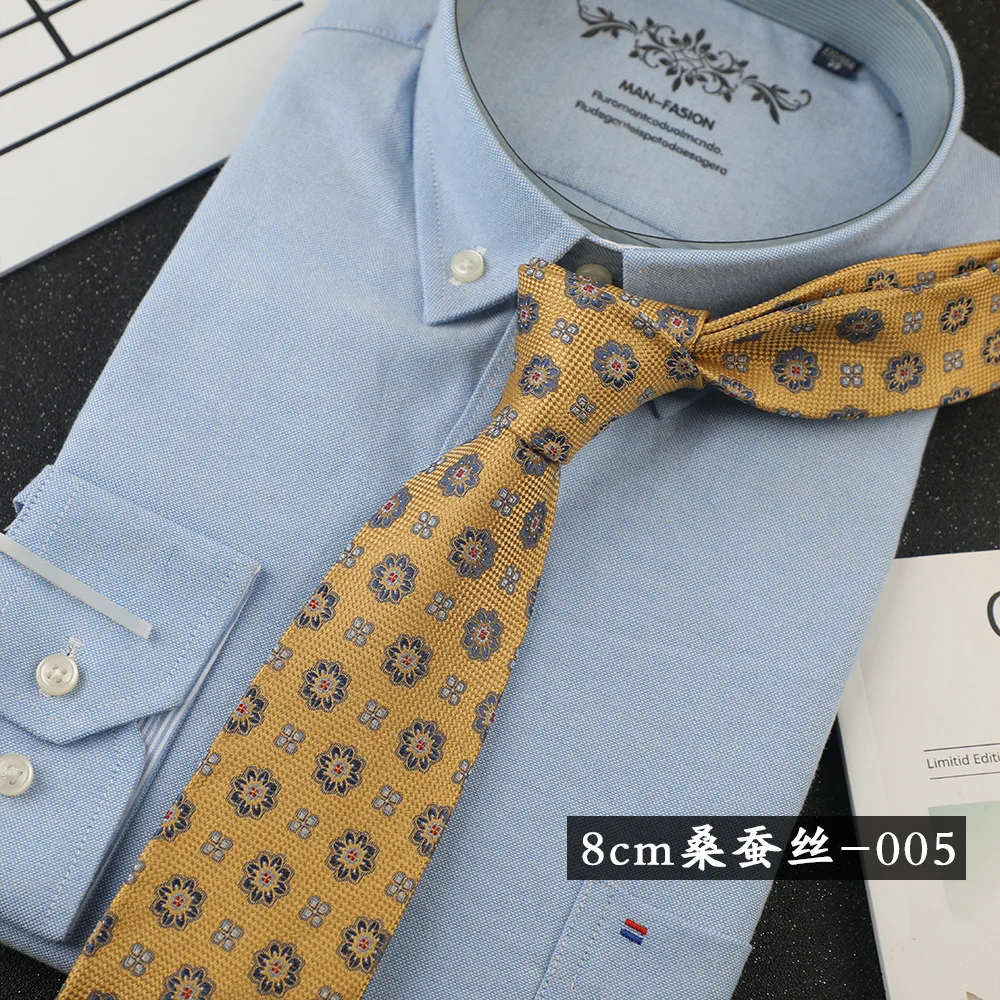 male formal occasion suit accessories 8cm width stripe necktie business men silk tie