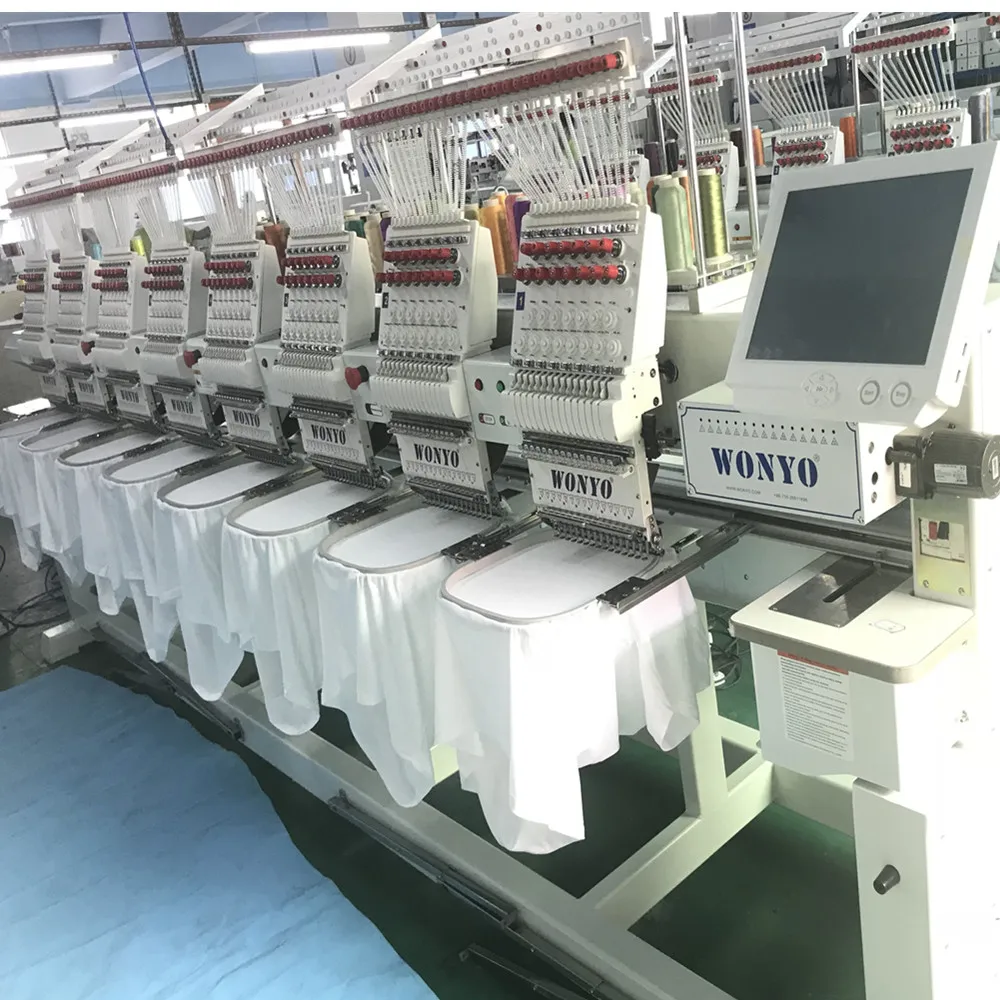 Maquinas Bordadoras Industriales Feiya 8 Head Embroidery Monogram Machine for logo Embroidery