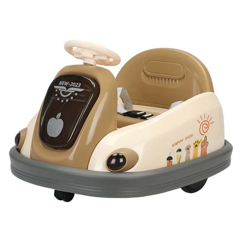 Unisex Kids Ride-On Bumper Car 360 Degree Rotate Toy Electric PP Plastic Cars for Children to Drive for Ages & Wheel Power