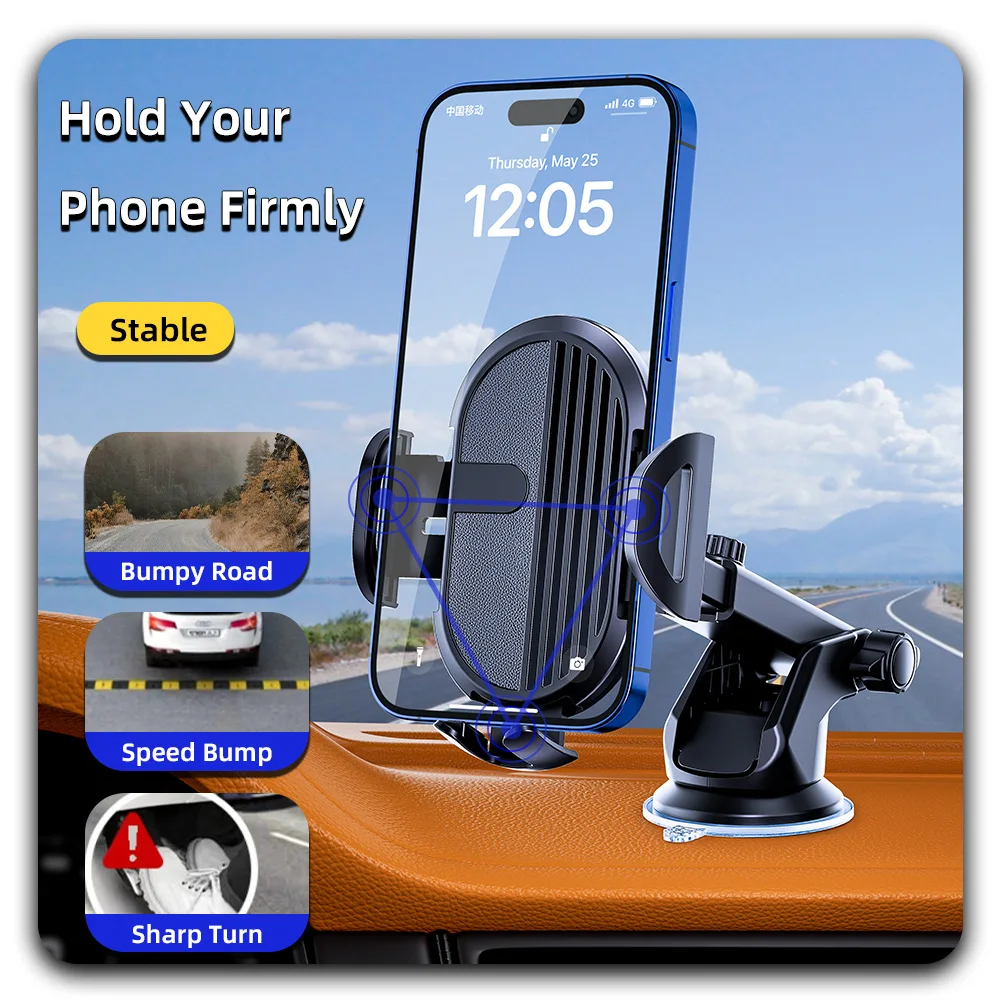 Factory Direct Wholesale Universal Dashboard Windshield Suction Cup Car Phone Holder GPS Phone Car Navigation Mount Car Interior