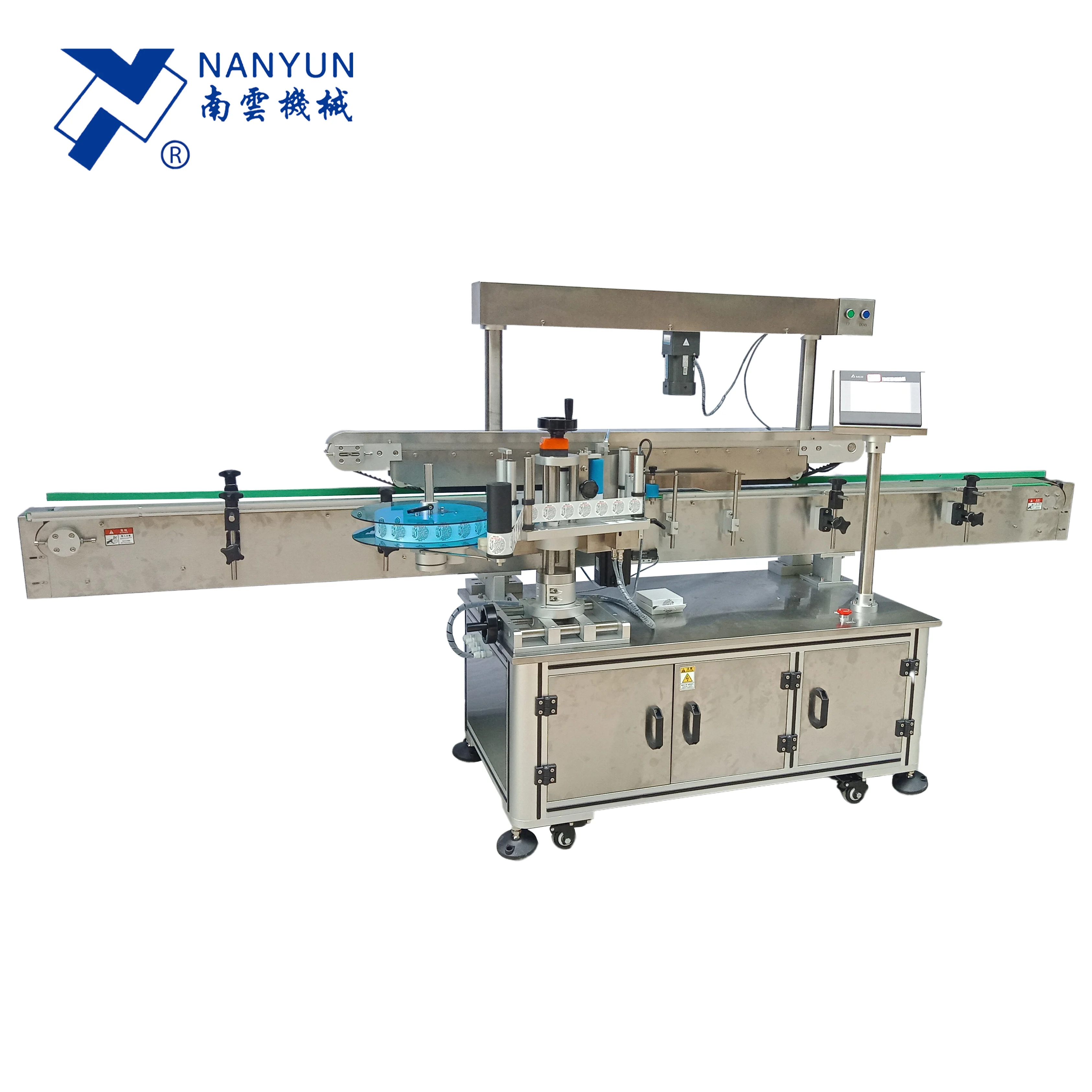 automatic sticker labeling machine for candle spices jerry square round plastic bottle jar can tin