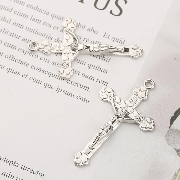 Hot Sale Wholesale Factory Price Fashion Fine Silver Color Jewelry Cross Of Jesus Pendants