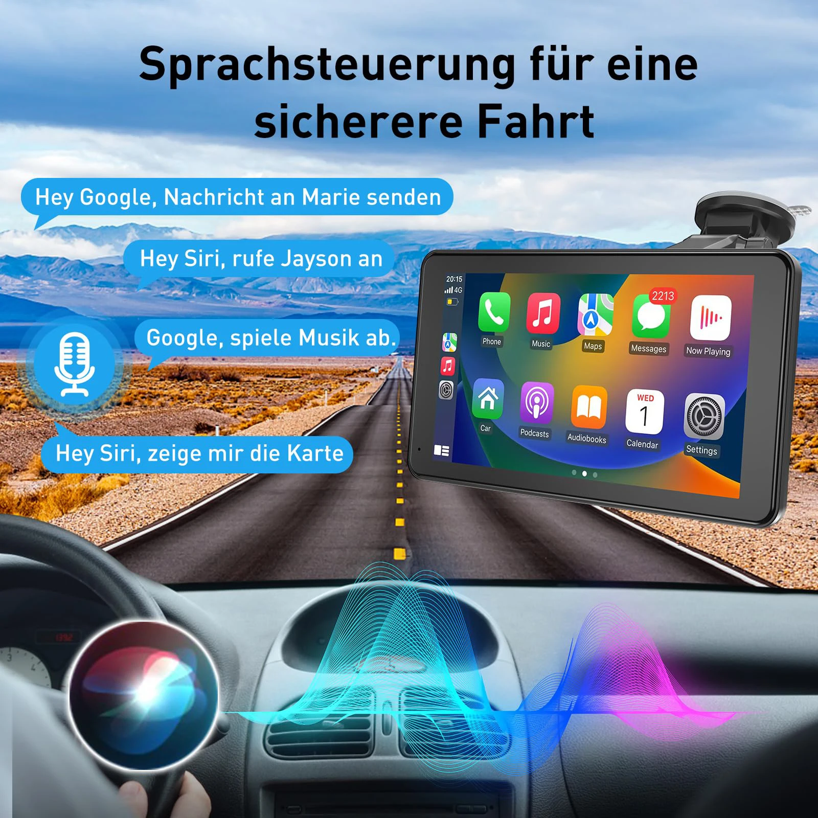 Factory Price Autoradio Wireless Carplay & Android Auto 7 Zoll HD Touchscreen Auto Stereo Receiver with AirPlay Link Mirroring